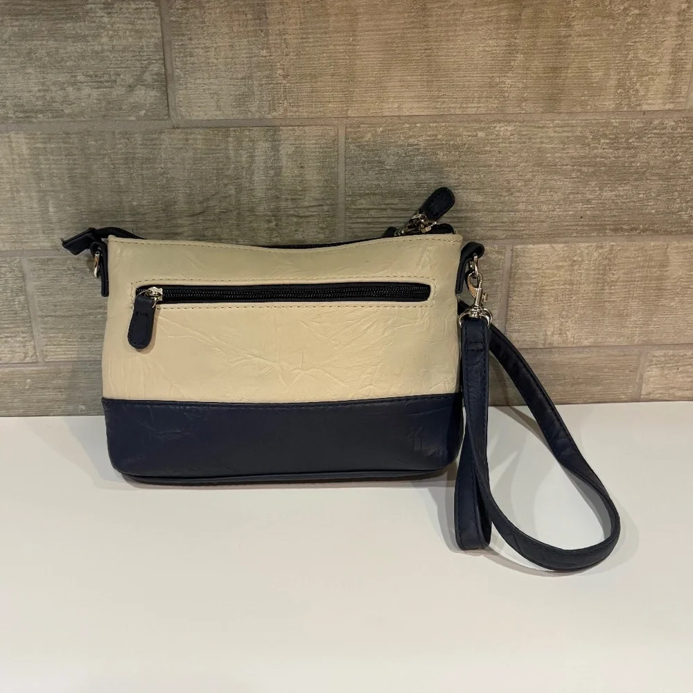 Stone Mountain Off White &‎ Navy Blue Shoulder Bag - Picture 7 of 8